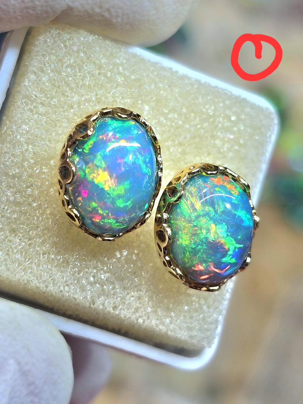 Opal earrings, 14k solid gold, opal stud earrings, stud earrings, opal earrings